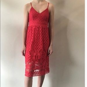 Dex Boutique Red Lace Dress Size L